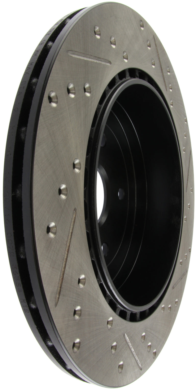 Stoptech 127.47030R 08+ fits Subaru STI (Will Not Fit 05-07) Slotted & Drilled Sport Brake Rotor