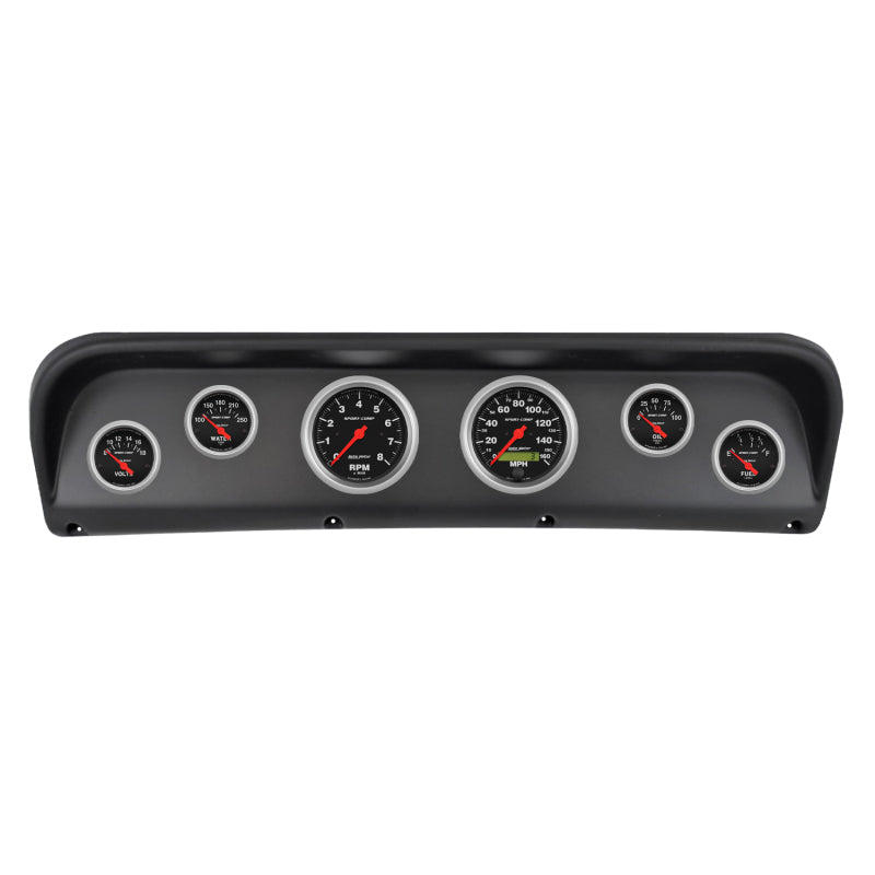 AutoMeter 2938-11 Autometer Sport-Comp Direct Fit Dash Kit 67-72 fits Ford F100 (2 x 3-3/8in. / 4 x 2-1/16in.)