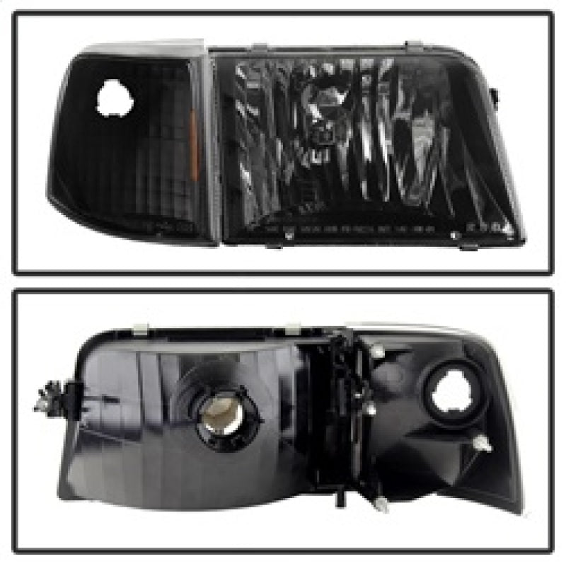 9029363 Xtune fits Ford 93-97 Ranger Crystal Headlights w/ Corner Lights 4pcs