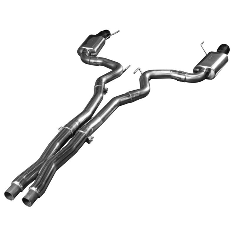 Kooks 11514111 15+ Mustang 5.0L 4V Convertible 3in Cat-Back w/ X-Pipe 4in Slash Cut Black Tips Exhaust