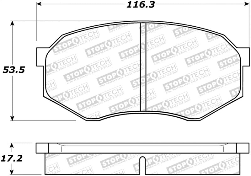 Stoptech 308.0433 Street Brake Pads