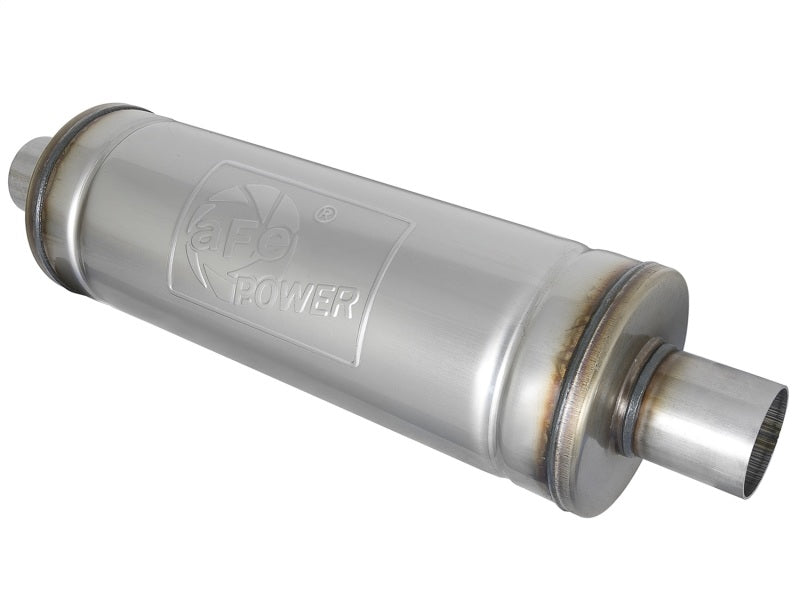 AFE 49M00021 orce-Xp 409 SS Muffler 2.5in Center/Center 18in L x 6in Dia - Roun