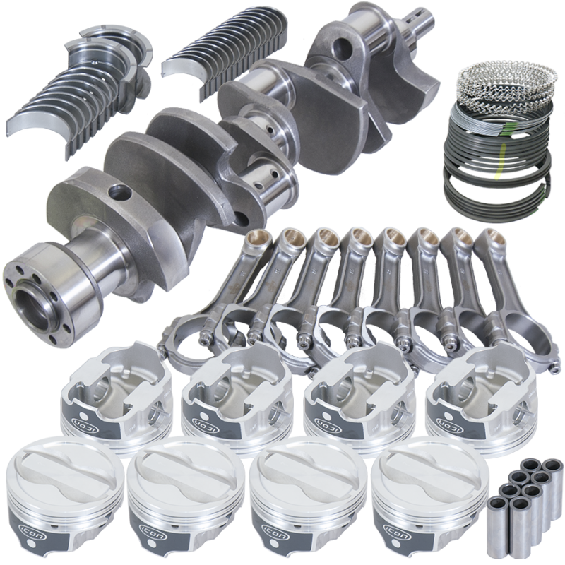 Eagle 13303L030 fits Chevy LT1350 1Pc 3.750in Crank 6.000in I-Beam Rods -18cc 4.030in Pistons Rotating Assembly