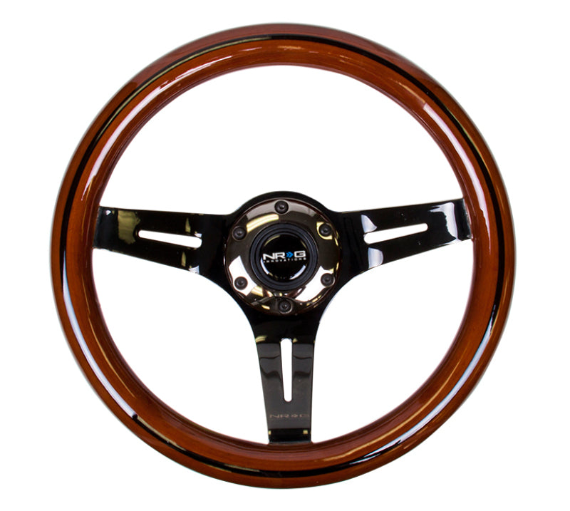 NRG ST-310BRB-BK ST-310BRB-BK Classic Wood Grain Steering Wheel Dark Wood &