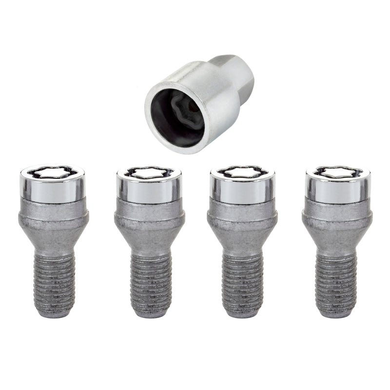McGard 27216 Wheel Lock Bolt Set - 4pk. (Cone Seat) M12X1.25 / 17mm Hex / 22.0mm Shank Length - Chrome