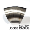 Ticon 141-10220-1303 Industries 4in Dia 1.37D Loose Radius 45Deg Bend 1mm/.039in Pre Welded Titanium Pie Cut - 5pk
