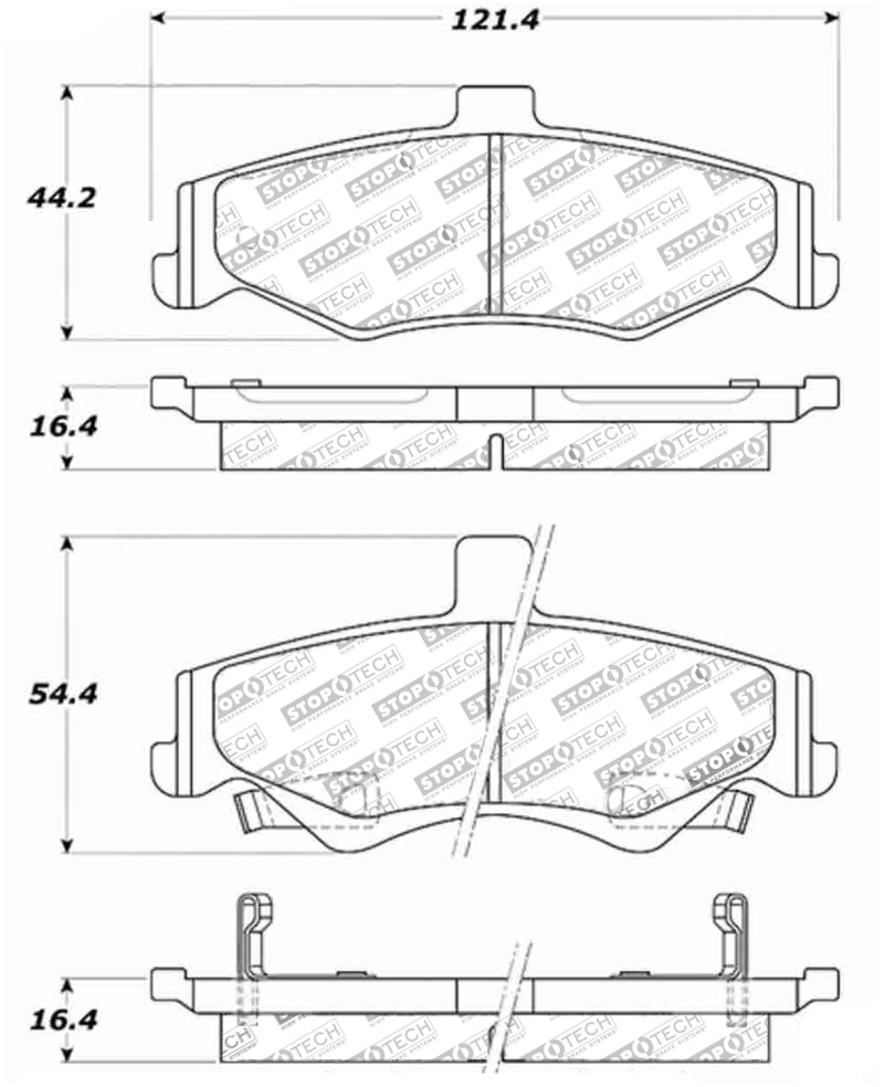 Stoptech 308.075 Street Touring Brake Pads
