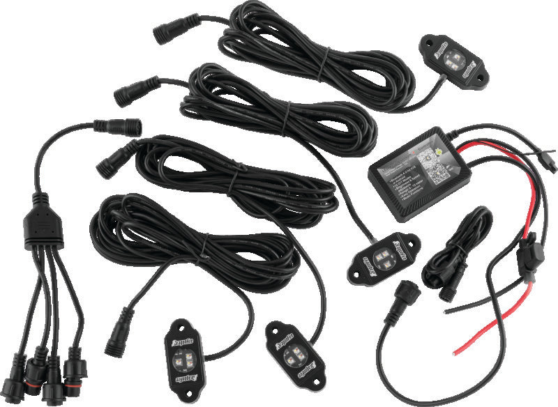 DragonFire Racing 522011 Rgb Rock Light Kit Bt 4 Pc