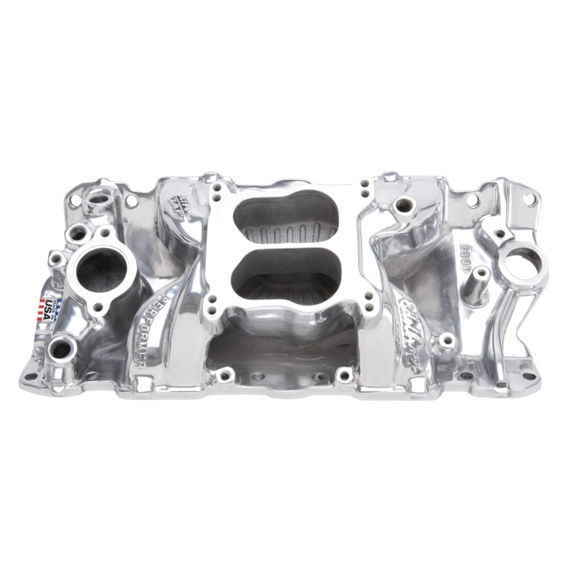 Edelbrock 26011 fits SBC Perf Air Gap Manifold Polished