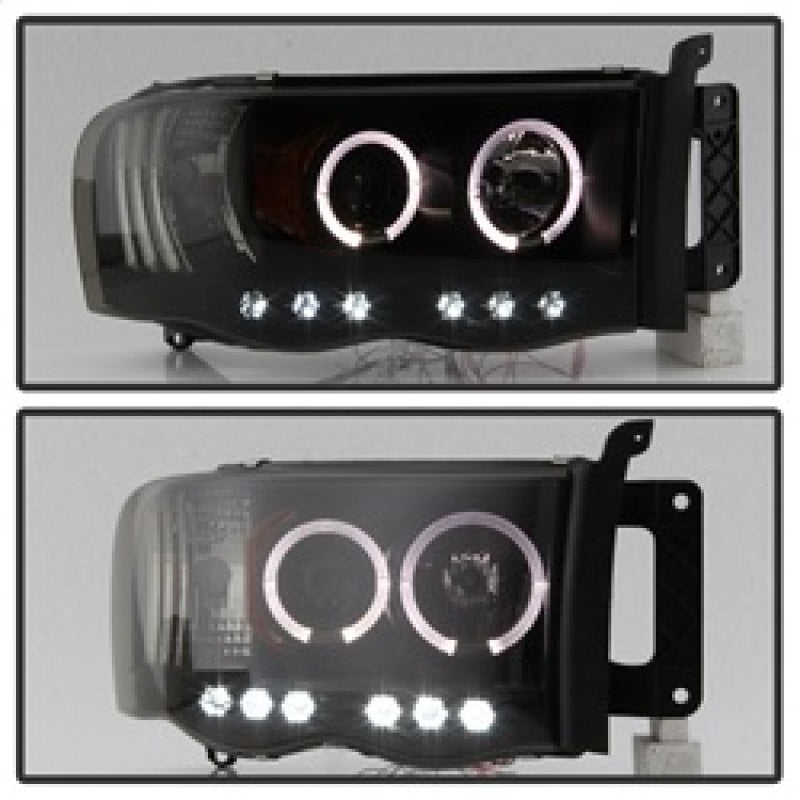Spyder 5078384 fits Dodge 02-05 Ram 1500 03-05 Projector Headlights LED Halo LE