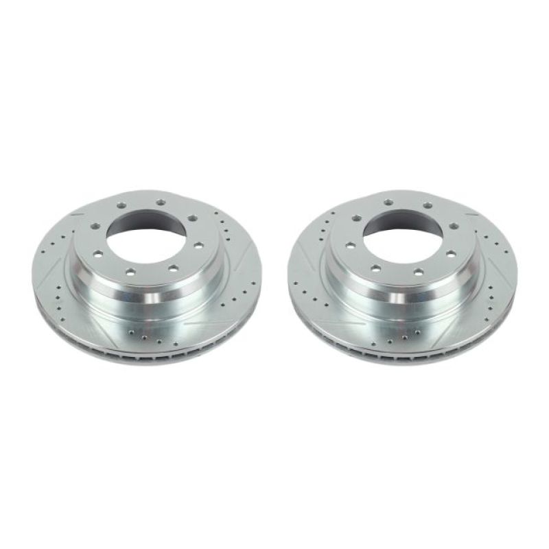 PowerStop fits Nissan 12-19 NV1500 Rear Evolution Drilled & Slotted Rotors -
