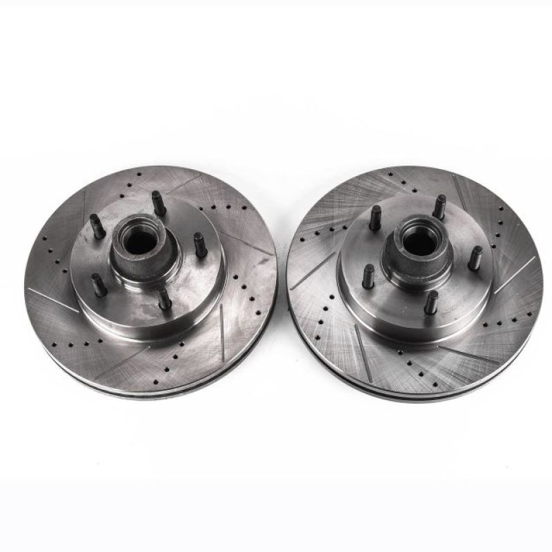Power Stop fits Ford E-150 Club Wagon Front Drilled & Slotted Rotor - Pair