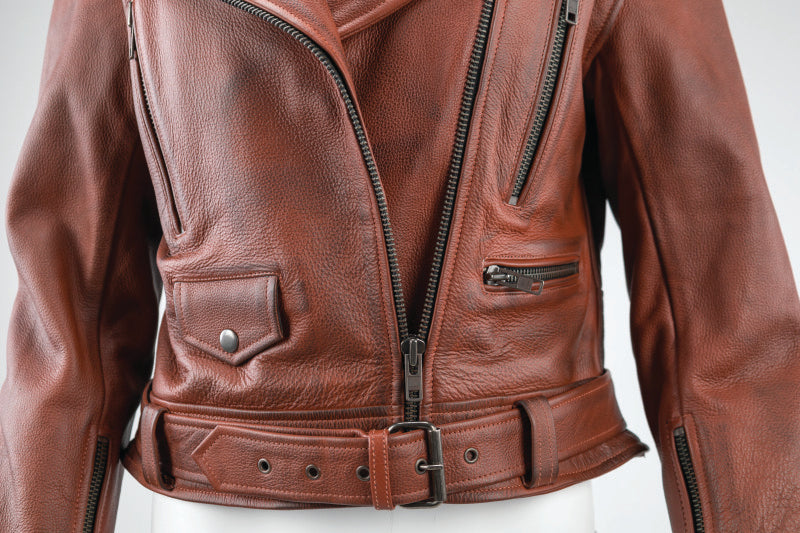 Kuryakyn 094393 Kuryakyn Leather By River Road Arabian Spice Leather Jacket Red Womens - Small