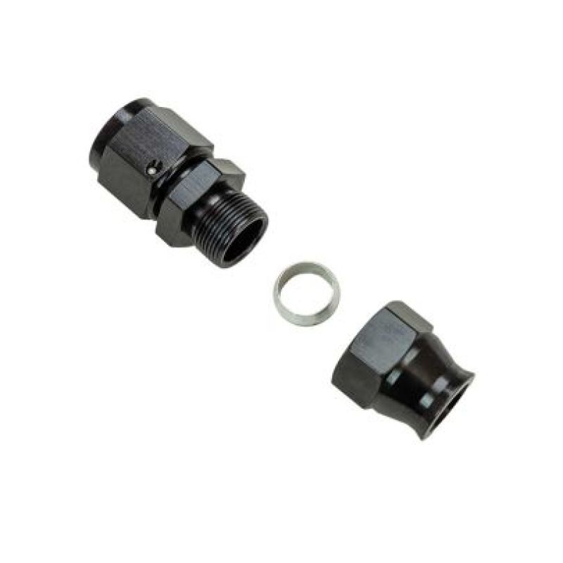 Moroso 65354 Aluminum Fitting Adapter 8AN Female to 1/2in Tube Compression - Bla