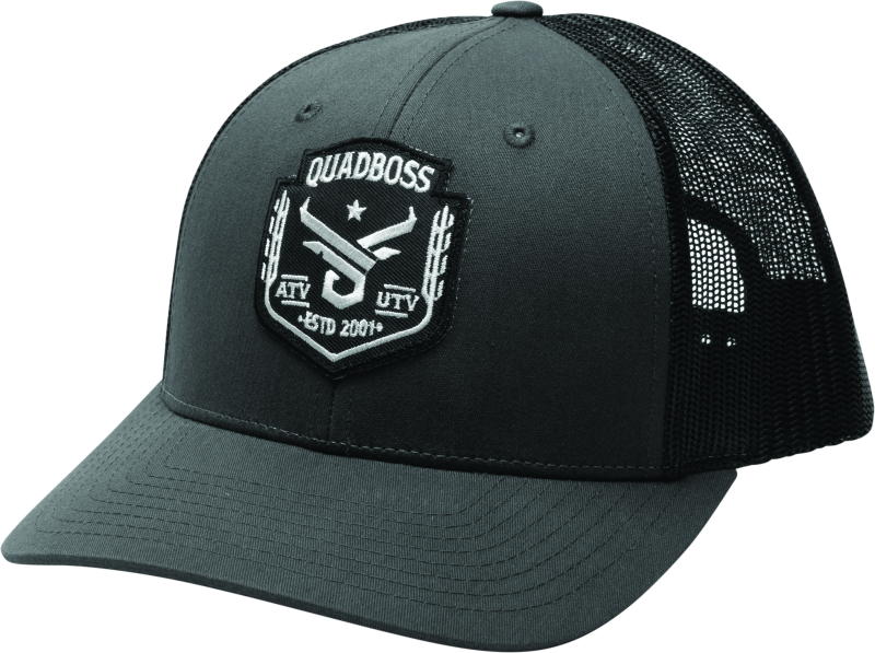 QuadBoss 155330 Barbwire Hat Grey Snap