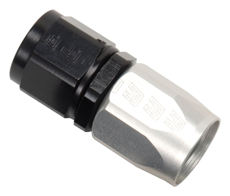 Russell 610053 Performance -12 AN Black/Silver Straight Full Flow Hose End