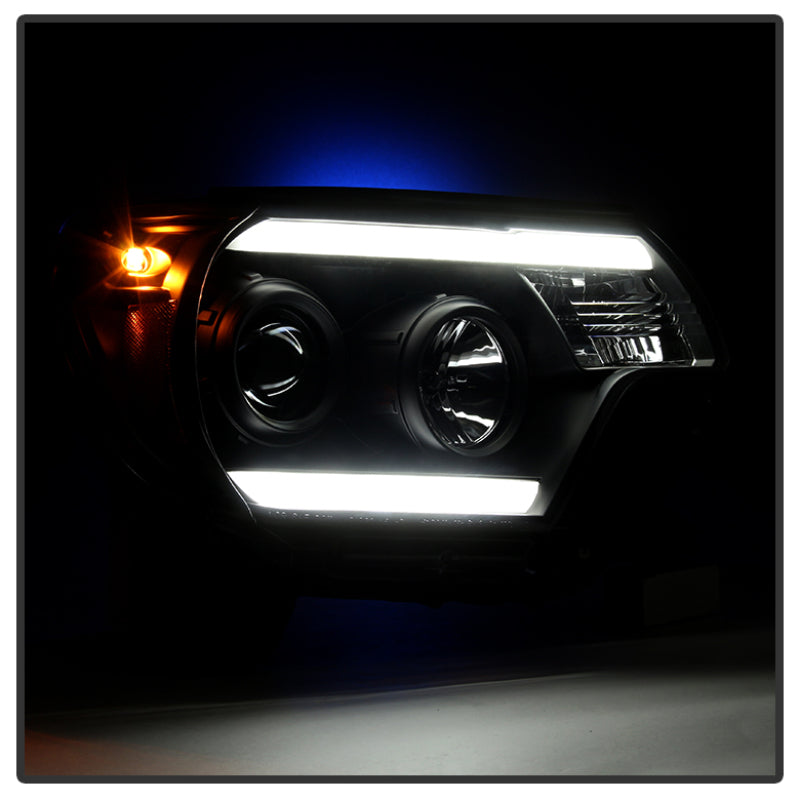Spyder 5081711 fits Toyota 12-15 Tacoma Projector Headlights Light Bar DRL Blac