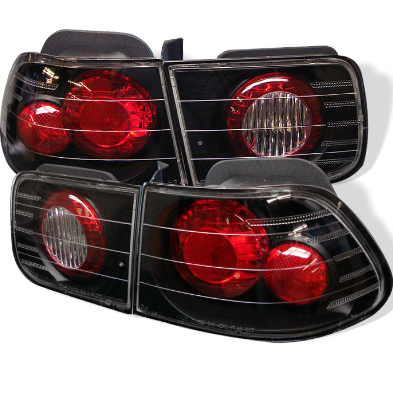 SPYDER 5004796 fits Honda Civic 96-00 2Dr Euro Style Tail Lights Black