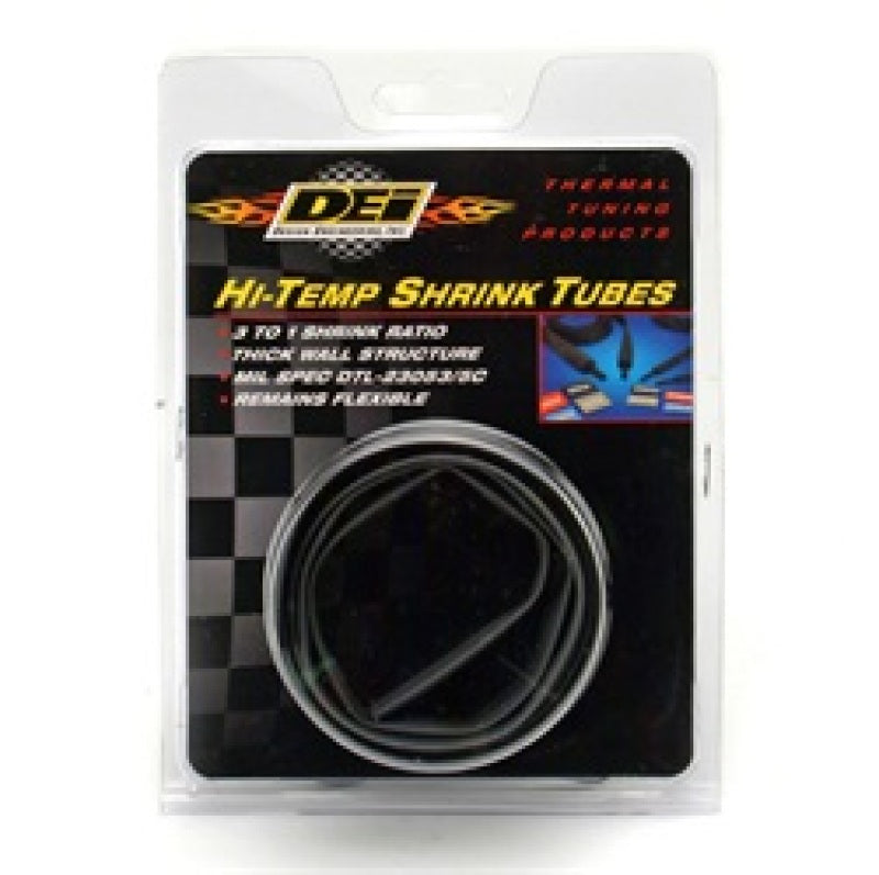 DEI 10836 Hi-Temp Shrink Tube Kit - 9/12/18/24mm x 2ft - Black
