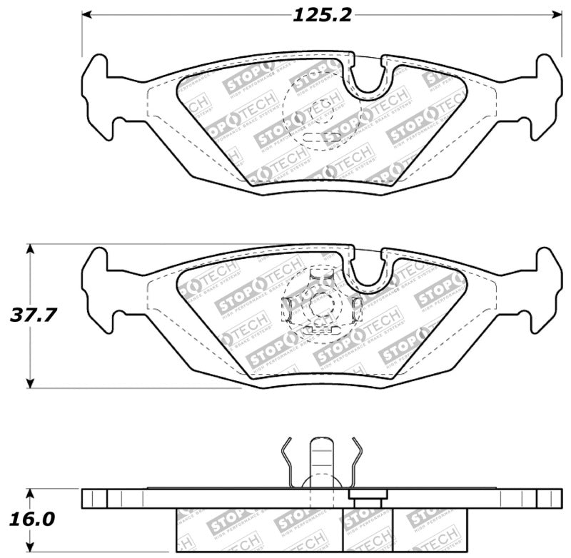 Stoptech 309.0279 Performance Rear Brake Pads