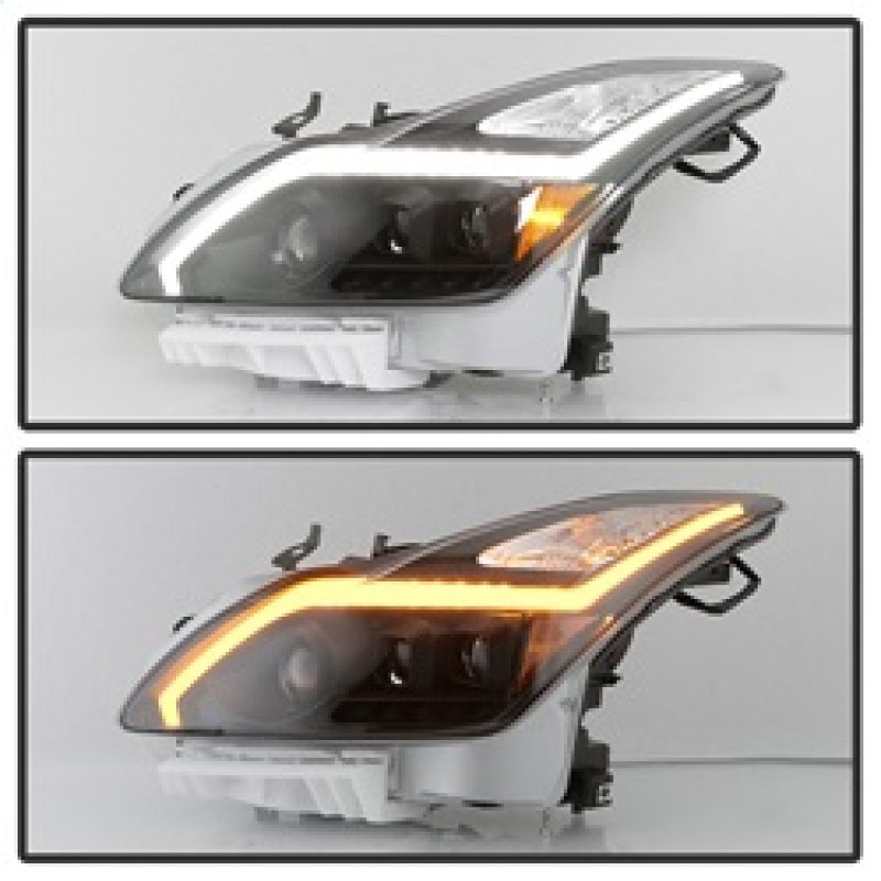xTune 9039331 fits Infiniti G37 Coupe (non-AFS) 08-15 Projector Headlights - Bl