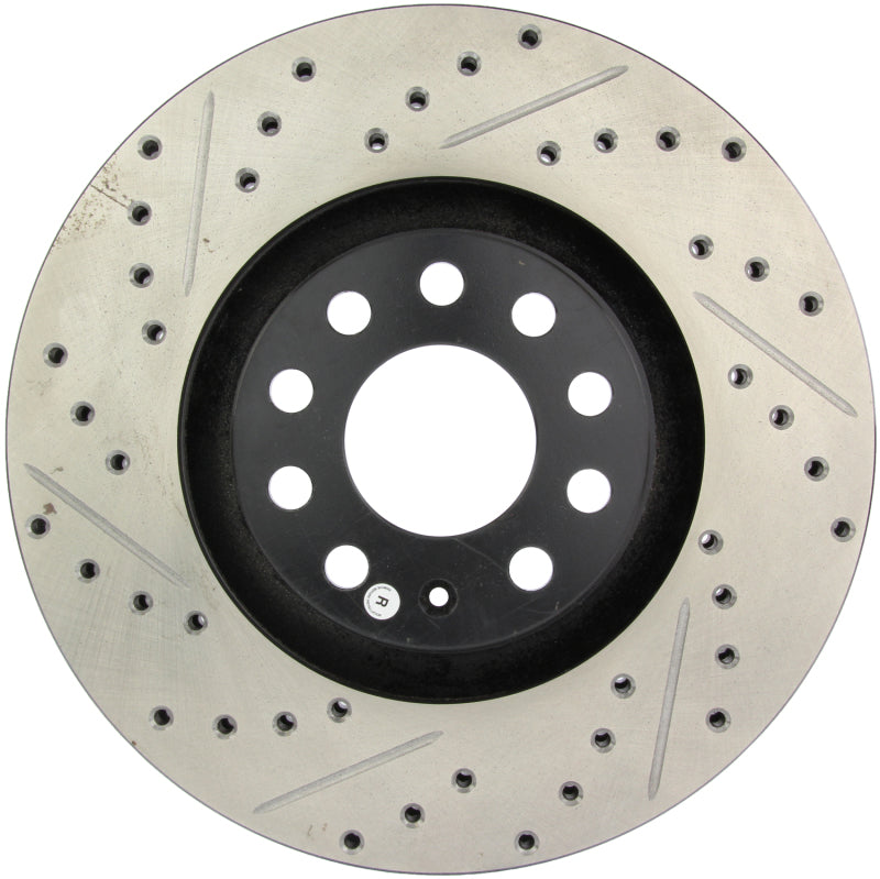Stoptech 127.33096R 05-06 Audi A4 Quattro/ 02-04 A6 Quattro / 99-02 S4 Front Right Slotted & Drilled Rotor