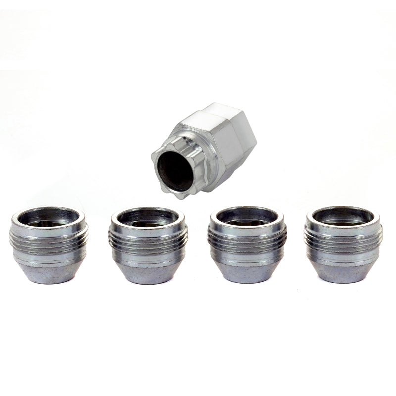 McGard 24010 Wheel Lock Nut Set - 4pk. (Under Hub Cap / Cone Seat) 1/2-20 / 3/4 & 13/16 Hex / .775in. L