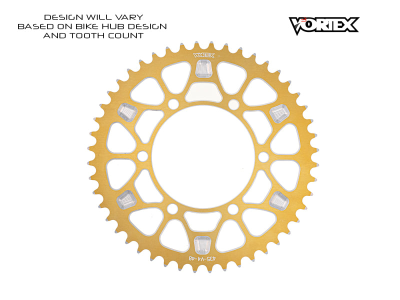 Vortex Racing V4 50 Tooth 520 Rear Sprocket - Gold