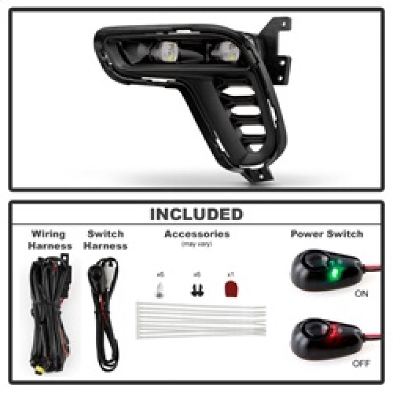 SPYDER 9054020 fits Dodge Durango 21-24 OEM Style LED Fog Lights w/Switch (FL-DDU2021-LED-C)
