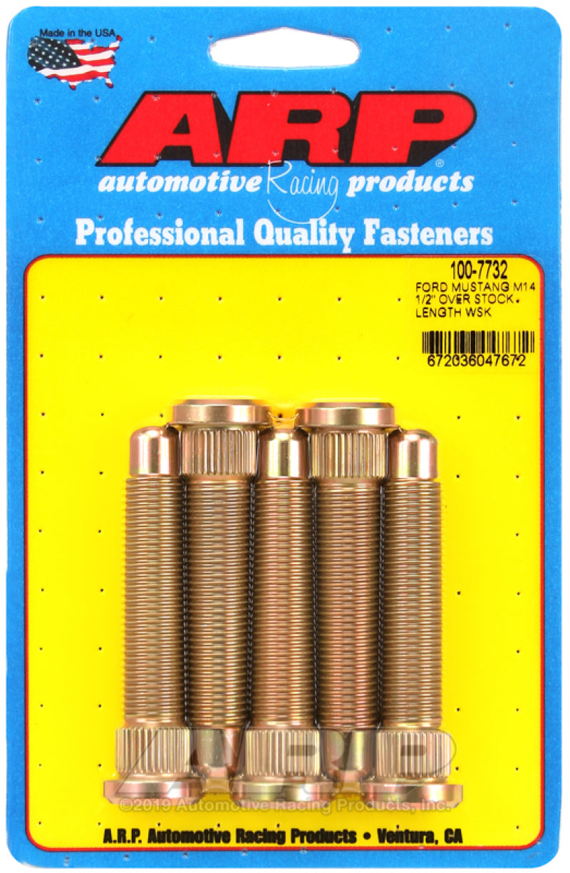 ARP 100-7732 2015+ fits Ford Mustang GT M14 1/2in Over Stock Length Wheel Stud