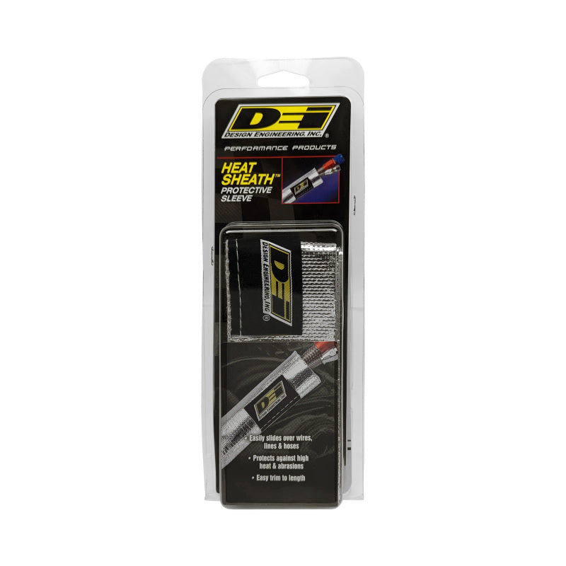 DEI 10419 Heat Sheath 1in x 3ft - Aluminized Sleeving - Sewn Edge