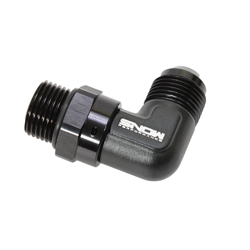 Snow Performance SNF-60119 -10 ORB -10AN 90 Degree Swivel Fitting-Black