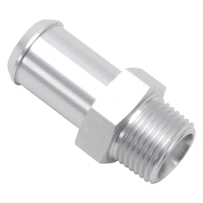 Edelbrock 8188 Hose End Straight 3/8In NPT to 5/8In Barb Clear Anodize