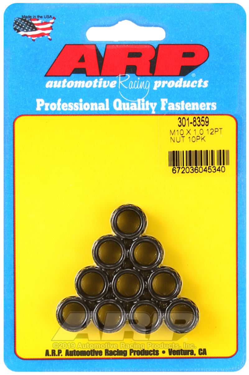 ARP 301-8359 M10 x 1.00 12-Point Nut Kit (Pack of 10)