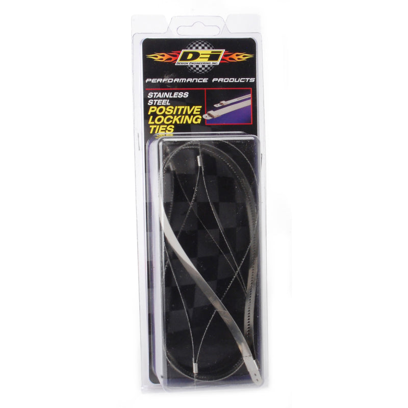 DEI 10212 Stainless Steel Positive Locking Tie 1/2in (12mm) x 14in - 4 per pack