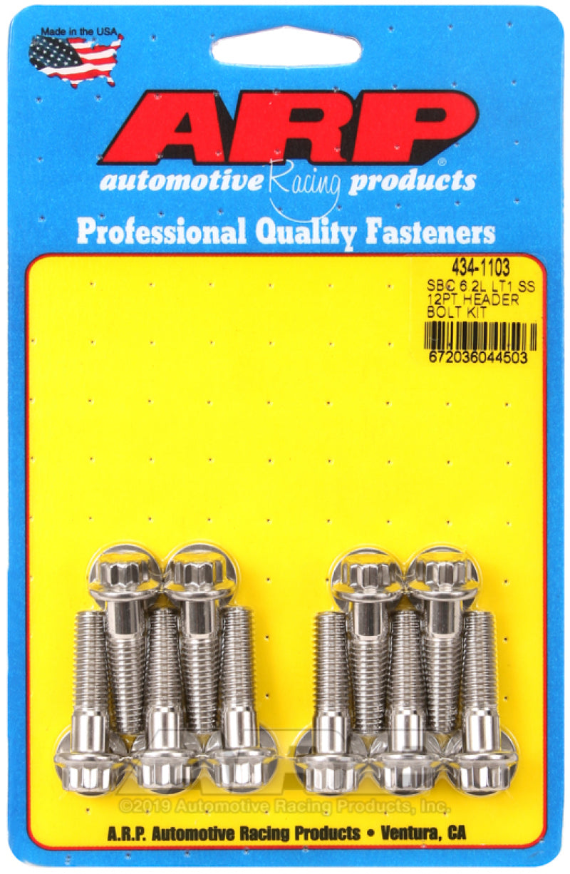 ARP 434-1103 Header Stud Kit SS 12pt fits Chevy LT1 6.2L Small Block