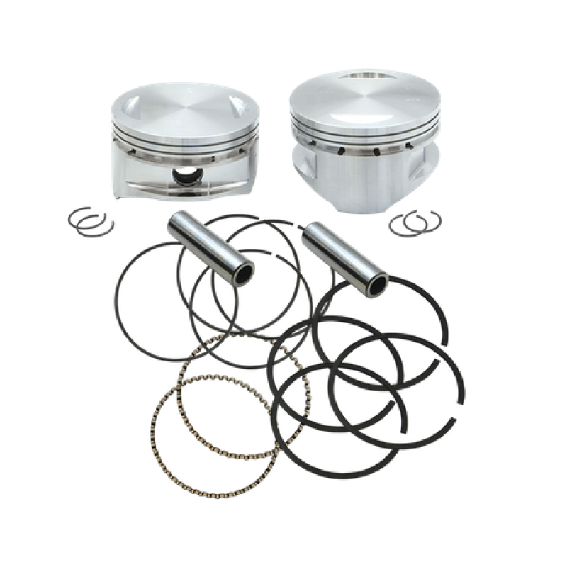 S&S 92-1421 Cycle 86-03 XL 4in x 4-5/8in Piston Set - .010in