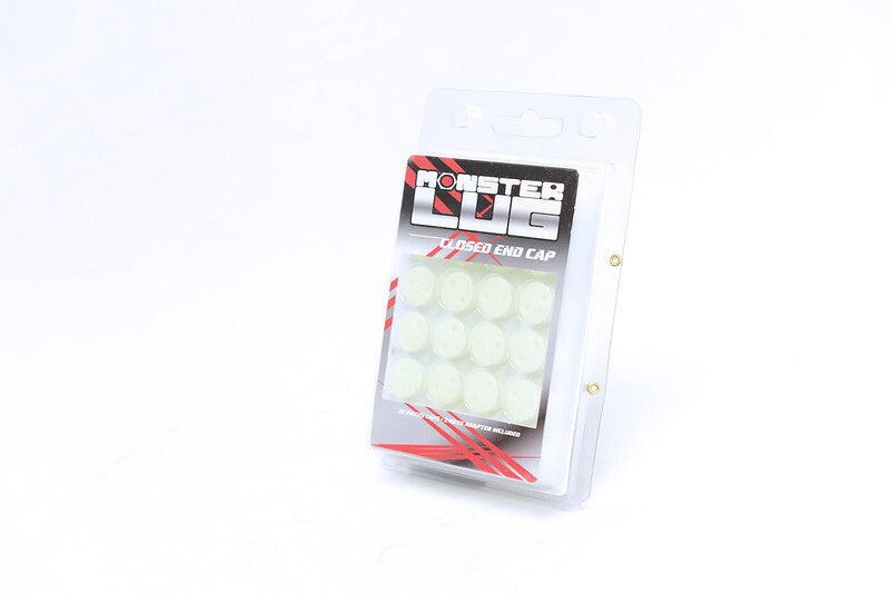 Wheel Mate 33007W Monster Lug Nut Caps - White 14x1.50