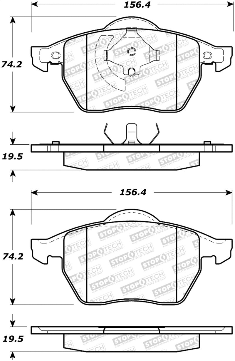 Stoptech 308.0687 Street Brake Pads