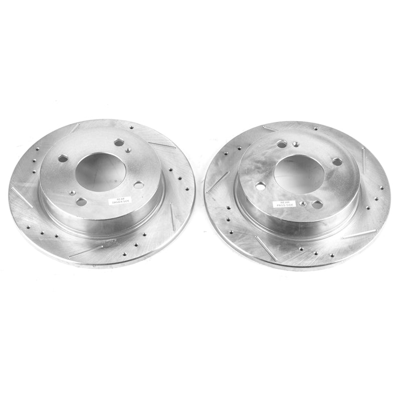PowerStop fits Infiniti 91-96 G20 Rear Evolution Drilled & Slotted Rotors - Pair
