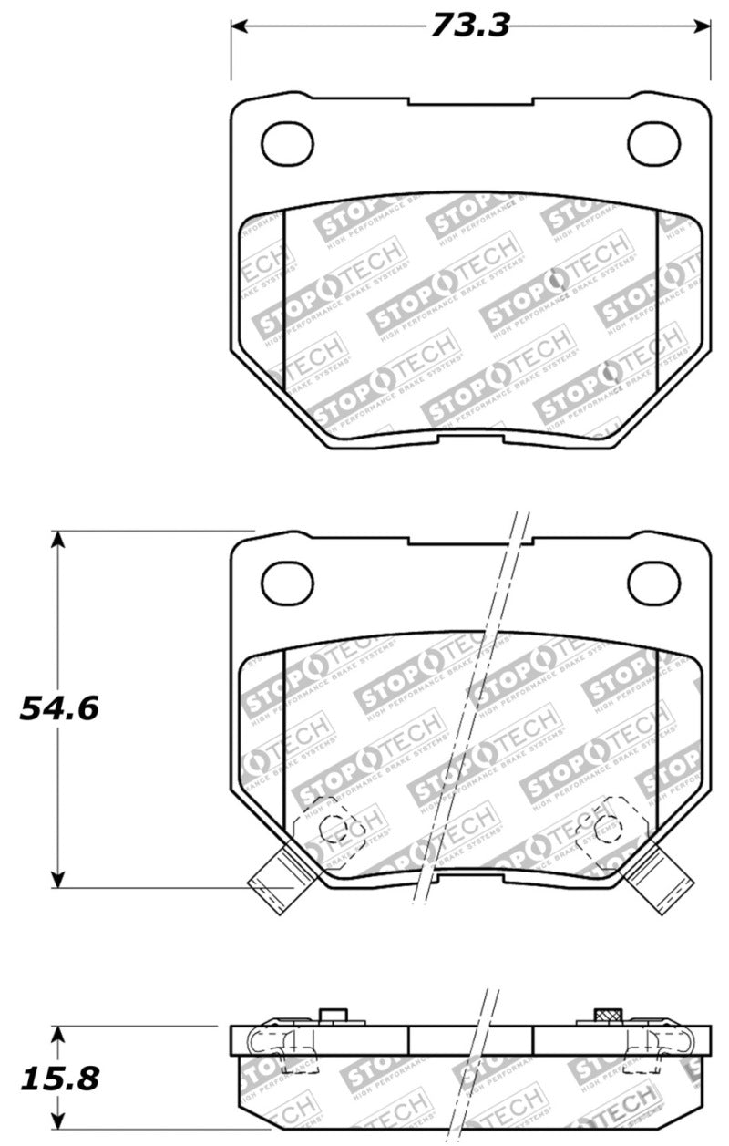 Stoptech 309.04611 Performance 06-07 Subaru Impreza WRX (Exc STi) Rear Brake Pads