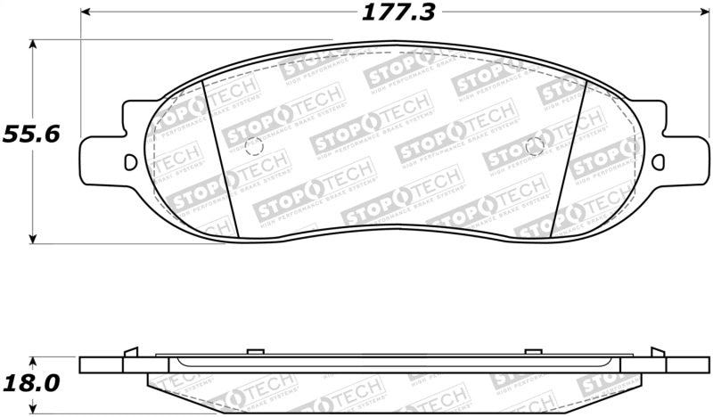 Stoptech 308.1068 Street Brake Pads