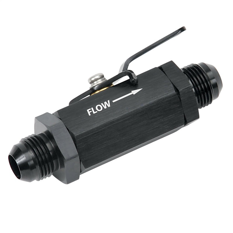 Russell 650653 Performance Shutoff Valve -10 AN Male Black Finish