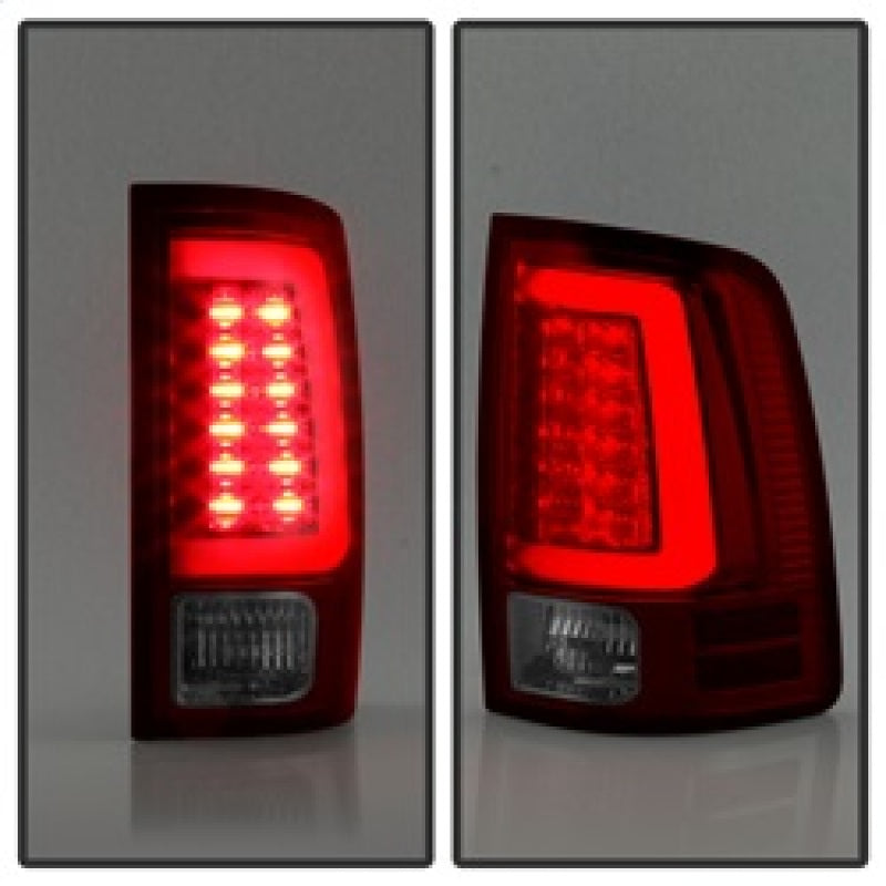 Spyder 5084040 fits Dodge 09-16 Ram 1500 Light Bar LED Tail Lights - Red Clear