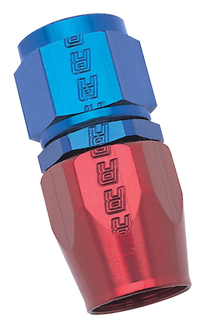 Russell 610020 Performance -6 AN Red/Blue Straight Full Flow Hose End