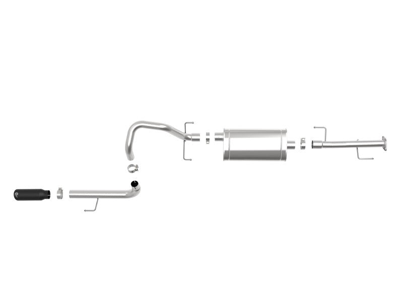 AFE 49-36040-1B rce XP 2.5in 304-SS Exhaust Cat-Back w/ Black Tip 10-19 fits To