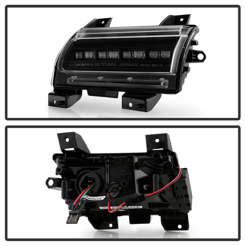 Spyder 5088543 18-20 fits Jeep Wrangler Front Fender LED Lights - Black (CCL-YD