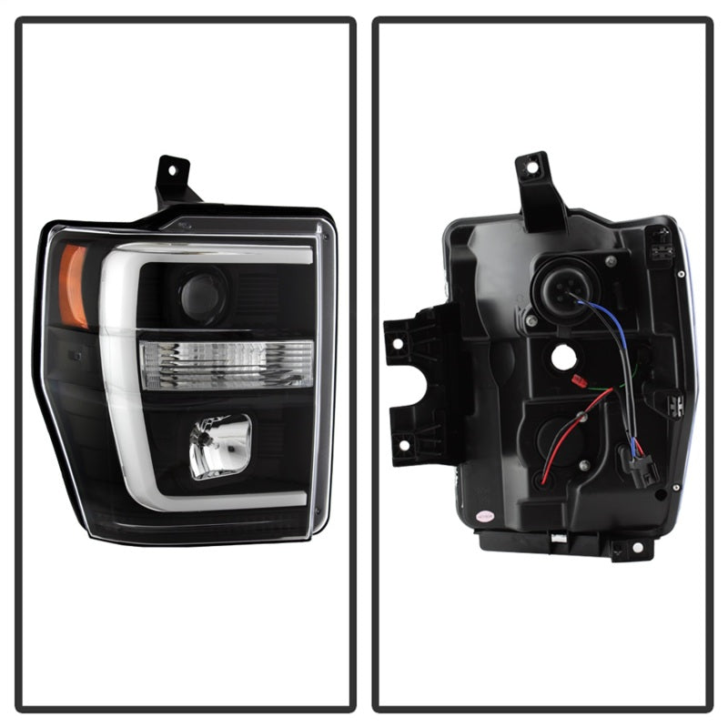 Spyder 5084477 fits Ford 08-10 F-250 Projector Headlights V2 - Light Bar DRL LE