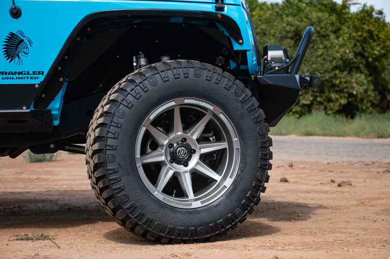 ICON 6020107345GM Bandit 20x10 5x5 -24mm 4.5in BS 71.50mm Bore Gun Metal Wheel