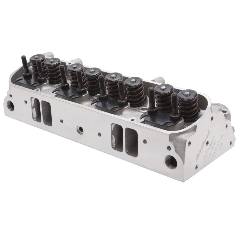Edelbrock 61595 Cylinder Head fits Pontiac Performer D-Port 72cc Chambers for Hydraulic Roller Cam Complete